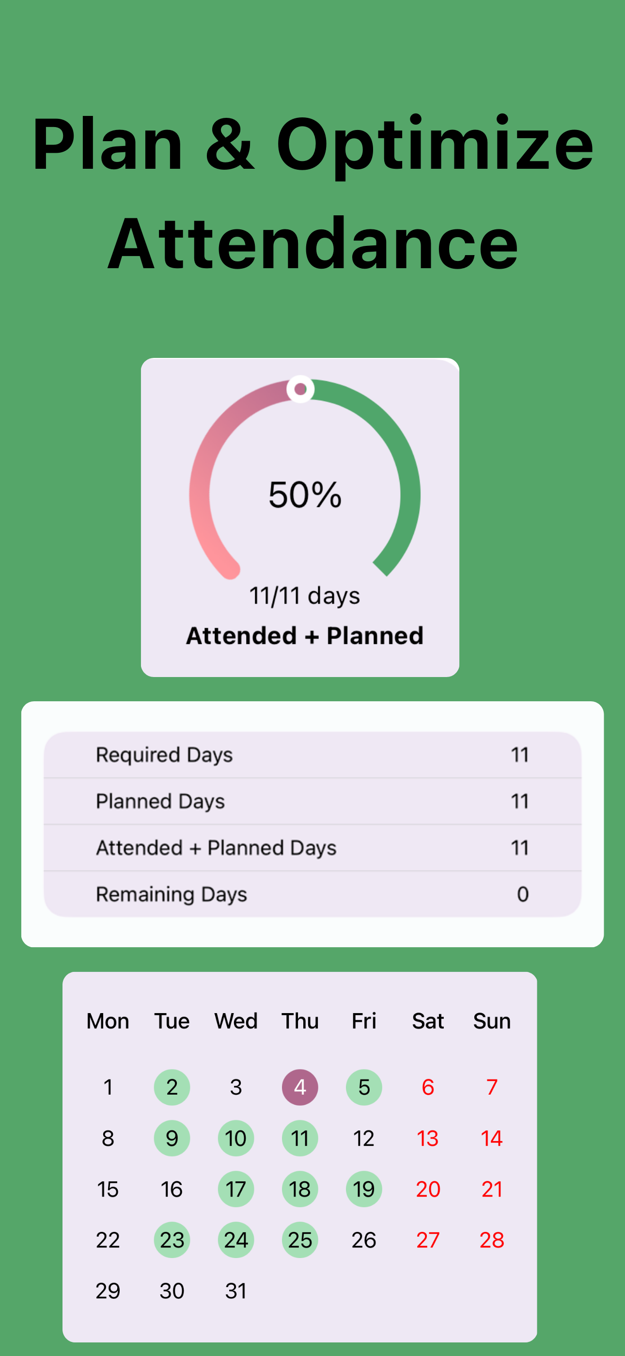 hybrid-work-planner screenshot