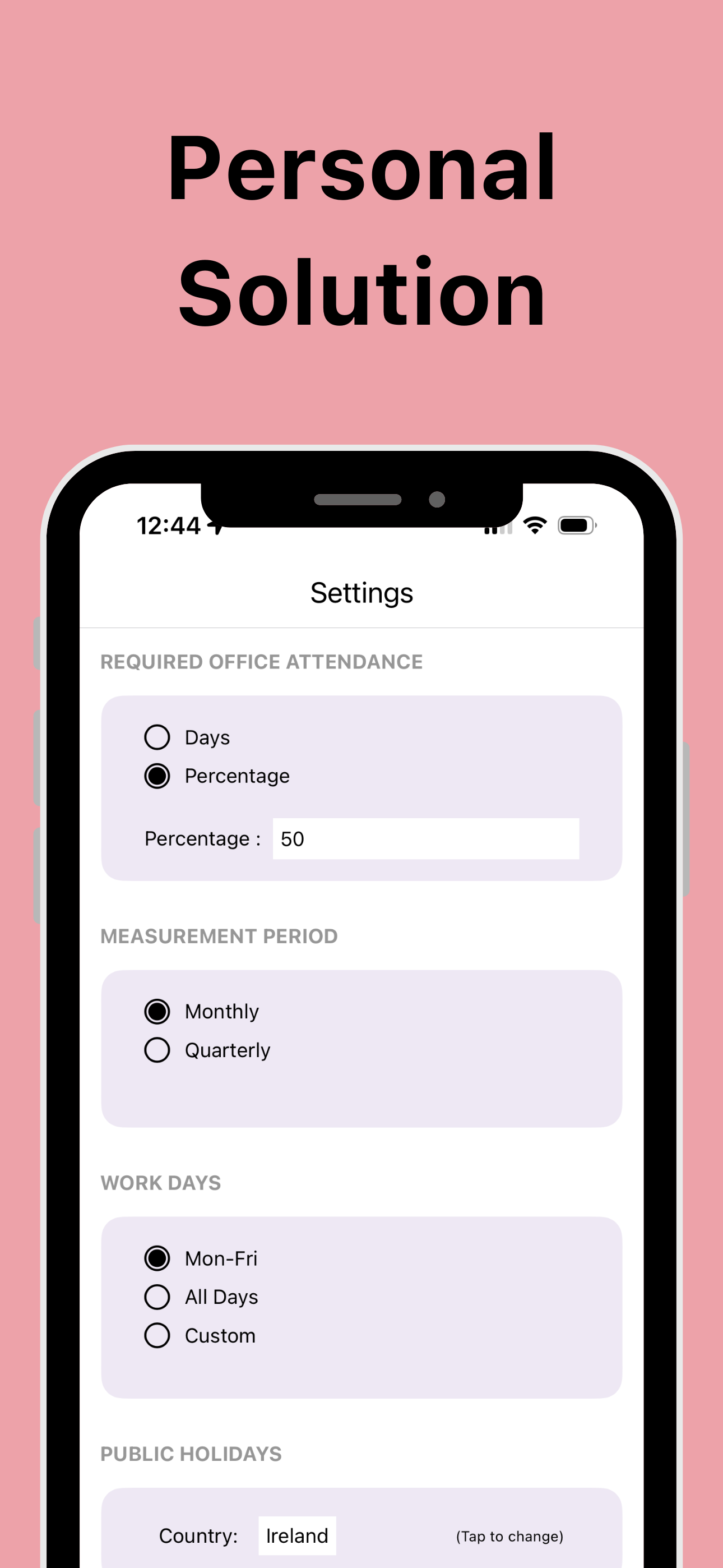 hybrid-work-planner screenshot
