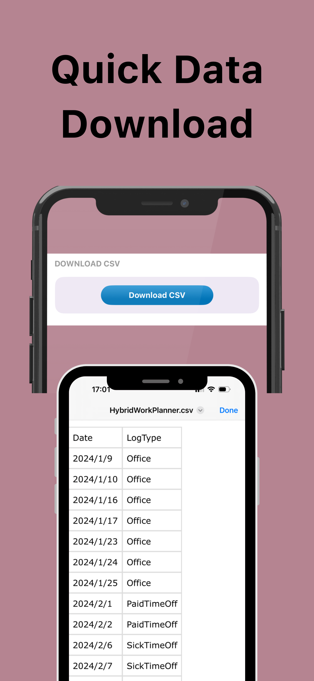 hybrid-work-planner screenshot