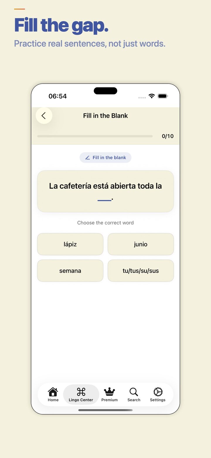 lingoswipe screenshot