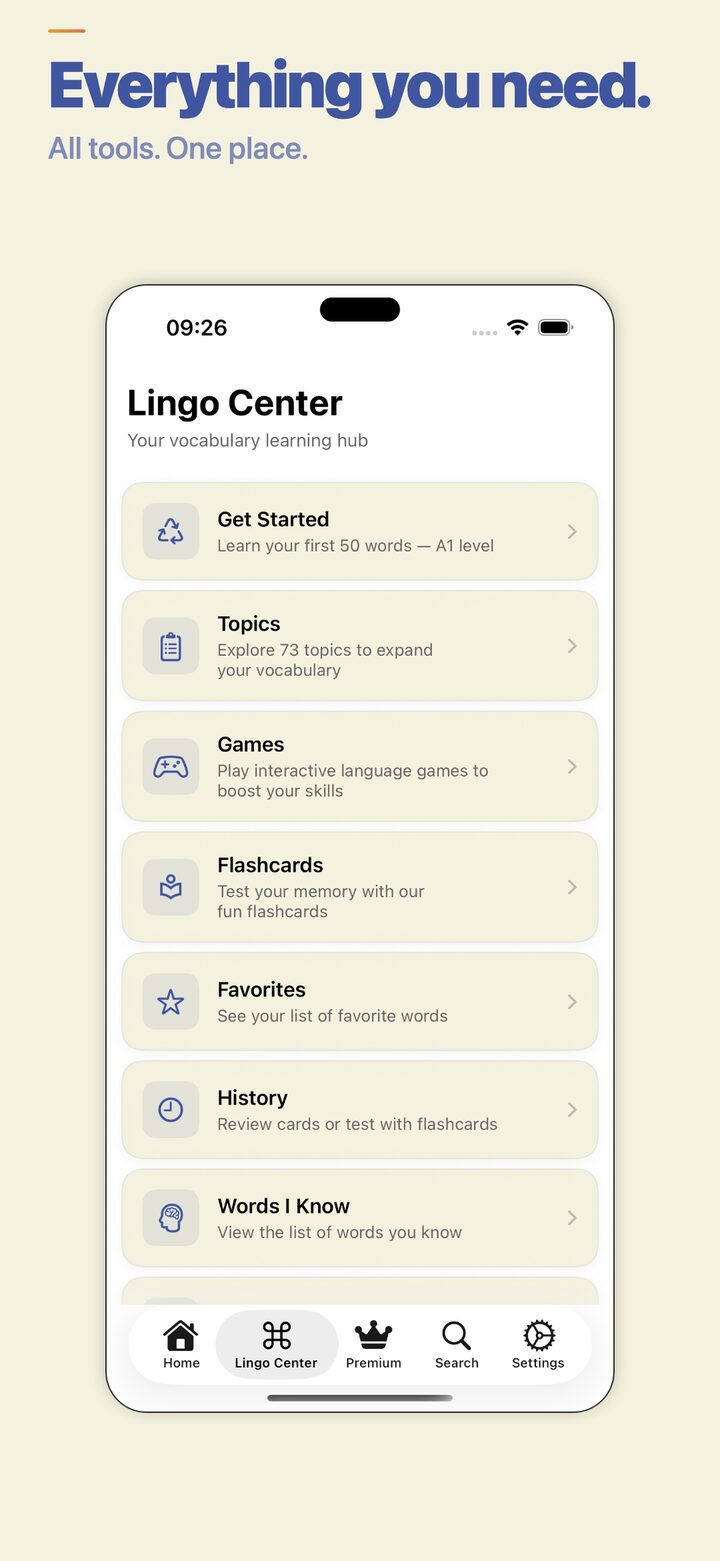 lingoswipe screenshot